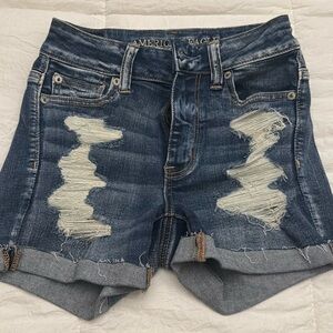 American Eagle next level stretch size 0 ripped distressed jean denim